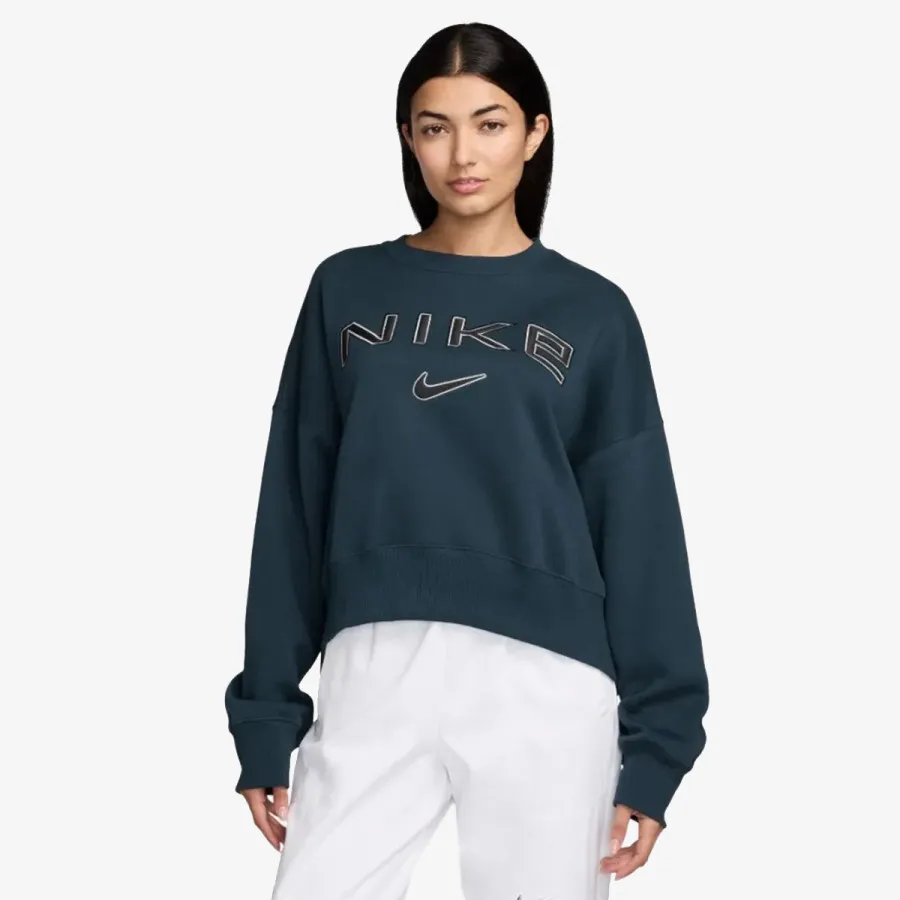 Nike Majica dugih rukava W NSW PHNX FLC OOS LOGO CREW 
