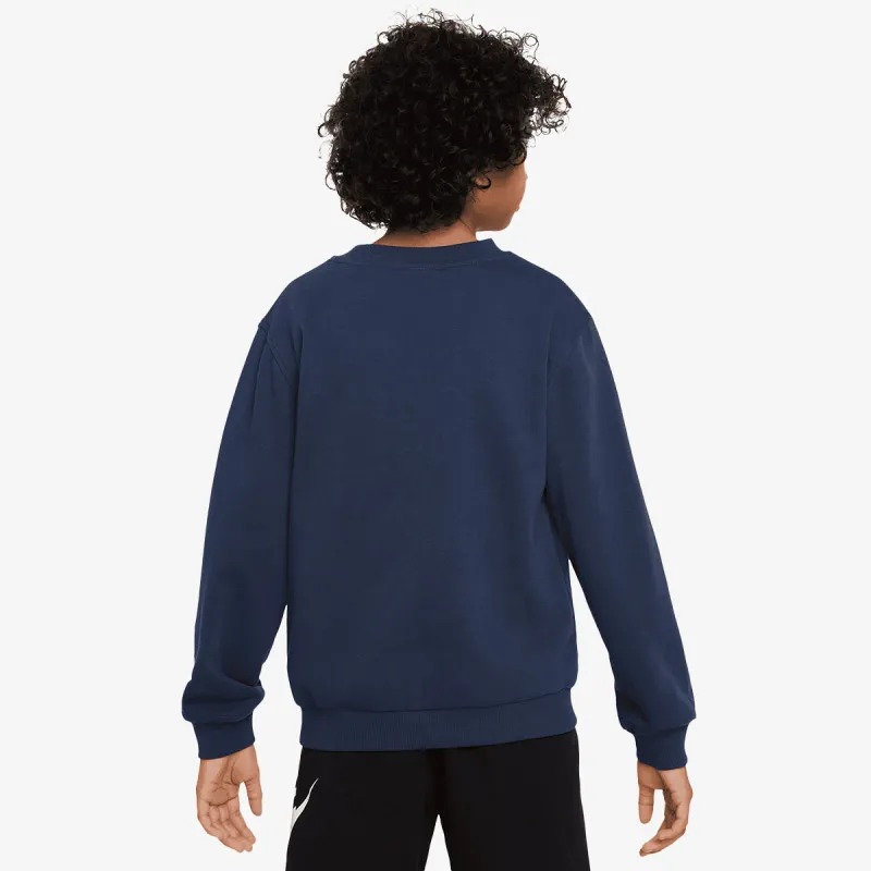 Nike Majica dugih rukava K NSW CLUB FT CREW LBR MC 