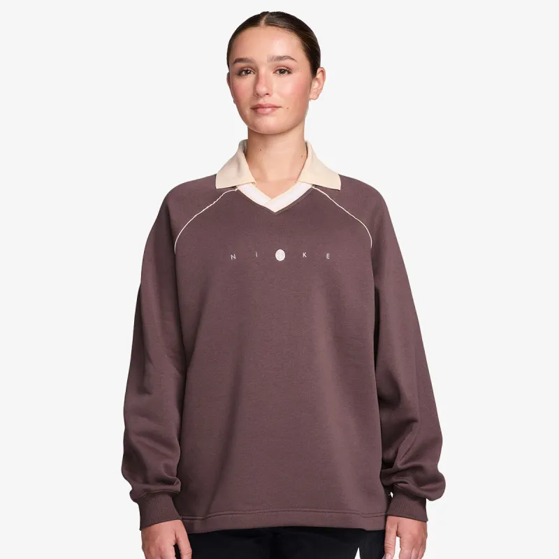 Nike Dukserica W NSW PHNX FLC OS GX POLO TOP 