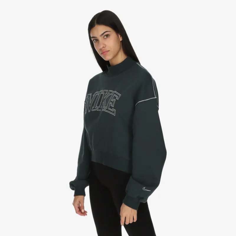Nike Dukserica W NSW PHNX FLC LOGO MOCK NECK 