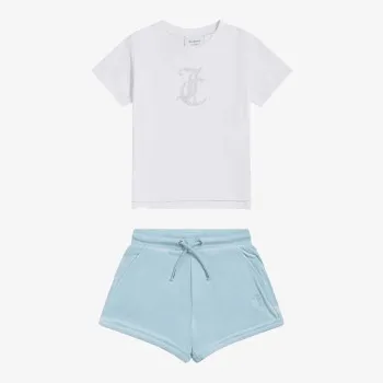 Juicy Couture Trenerka JC Logo Tee & Velour Short Set 