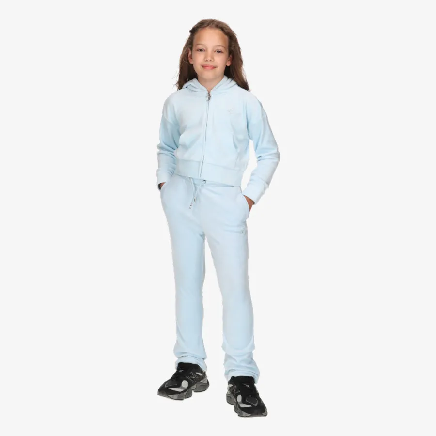 Juicy Couture Trenerka Cropped Velour Diamante Zip Thru & Bootc 