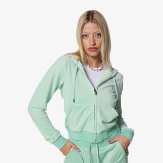 JUICY COUTURE Dukserica ZIP THROUGH HOODIE WITH  ZIP PULL &  JC 