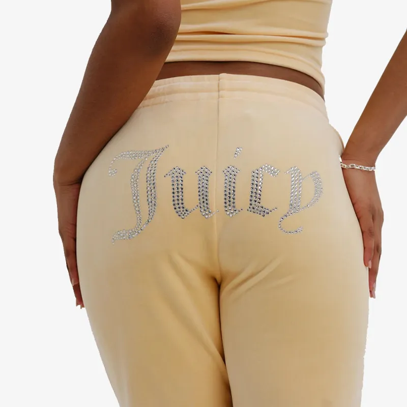 JUICY COUTURE Donji dio trenerke VELOUR TRACK PANT WITH DIAMANTE BRANDIN 