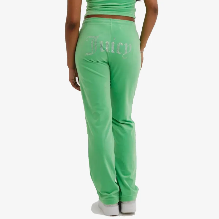 JUICY COUTURE Donji dio trenerke VELOUR TRACK PANT WITH DIAMANTE BRANDIN 