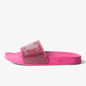 Juicy Couture Papuče DIAMANTE BRANDED SLIDE 