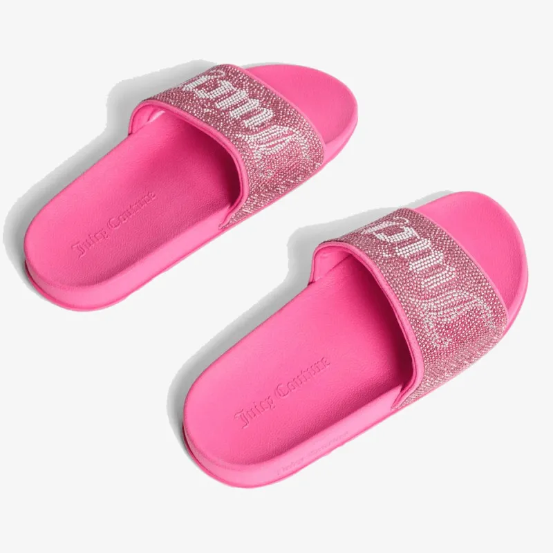 Juicy Couture Papuče DIAMANTE BRANDED SLIDE 