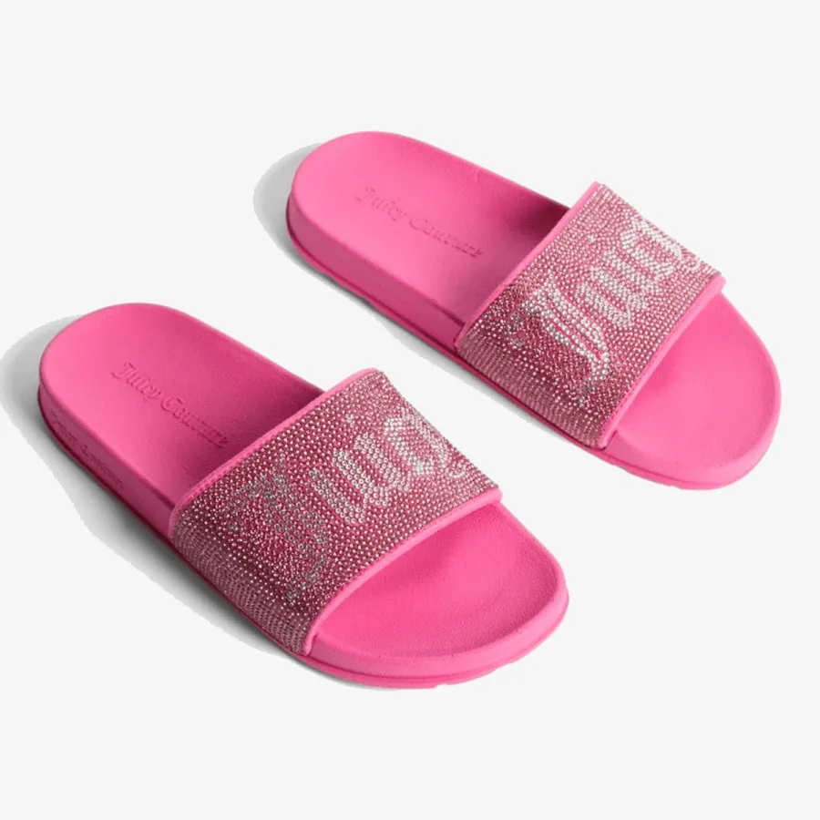 Juicy Couture Papuče DIAMANTE BRANDED SLIDE 