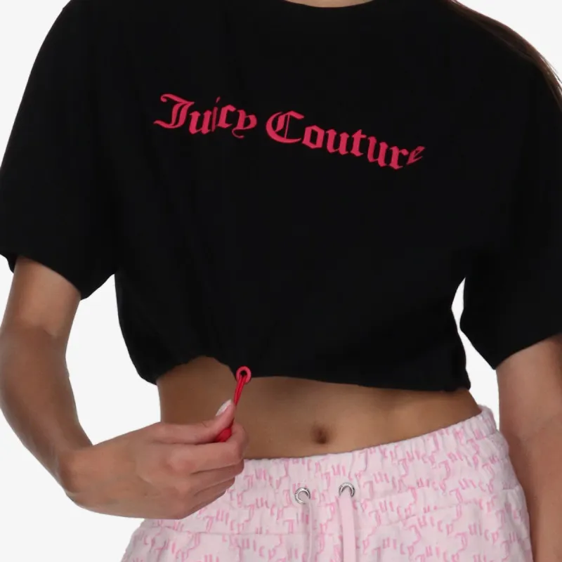 JUICY COUTURE Majica FLOCKED CROPPED TEE 