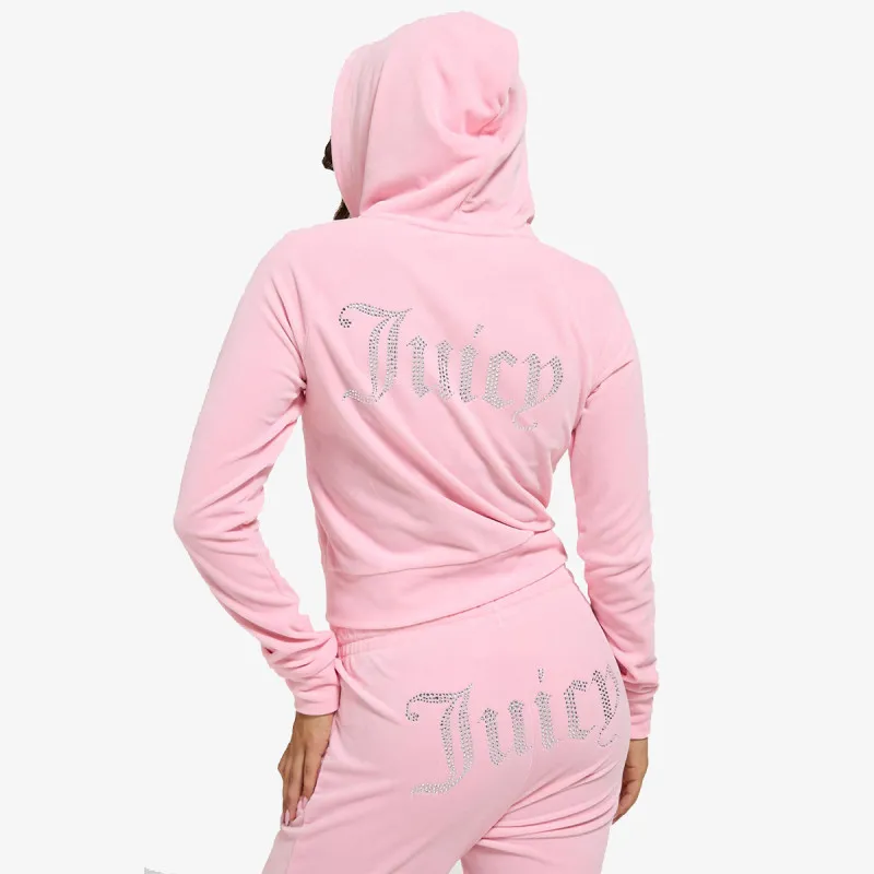 Juicy Couture Dukserica CLASSIC VELOUR HOODIE WITH JUICY  LOGO 