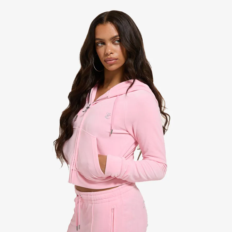 Juicy Couture Dukserica CLASSIC VELOUR HOODIE WITH JUICY  LOGO 