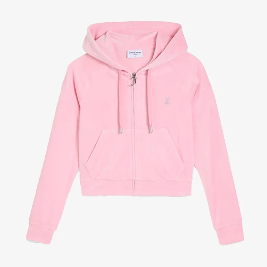 Juicy Couture Dukserica CLASSIC VELOUR HOODIE WITH JUICY  LOGO 