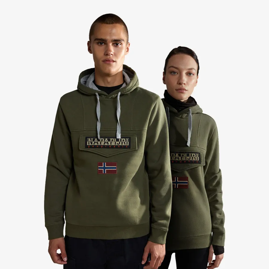 NAPAPIJRI Dukserica BURGEE WINT 2 GE4 GREEN DEPTHS 