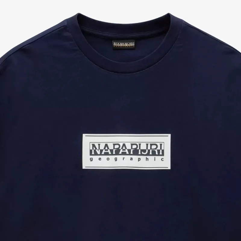 Napapijri Majica S-BOX LOGO SS 176 BLU MARINE 