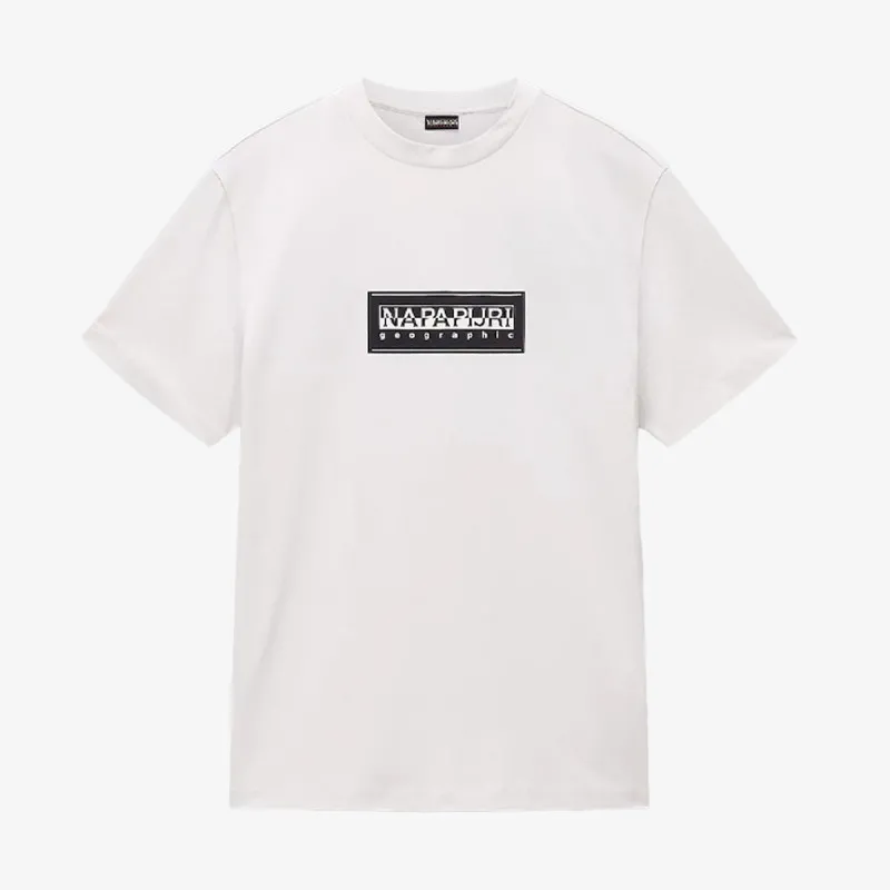 Napapijri Majica S-BOX LOGO SS N1A WHITE WHISPER 