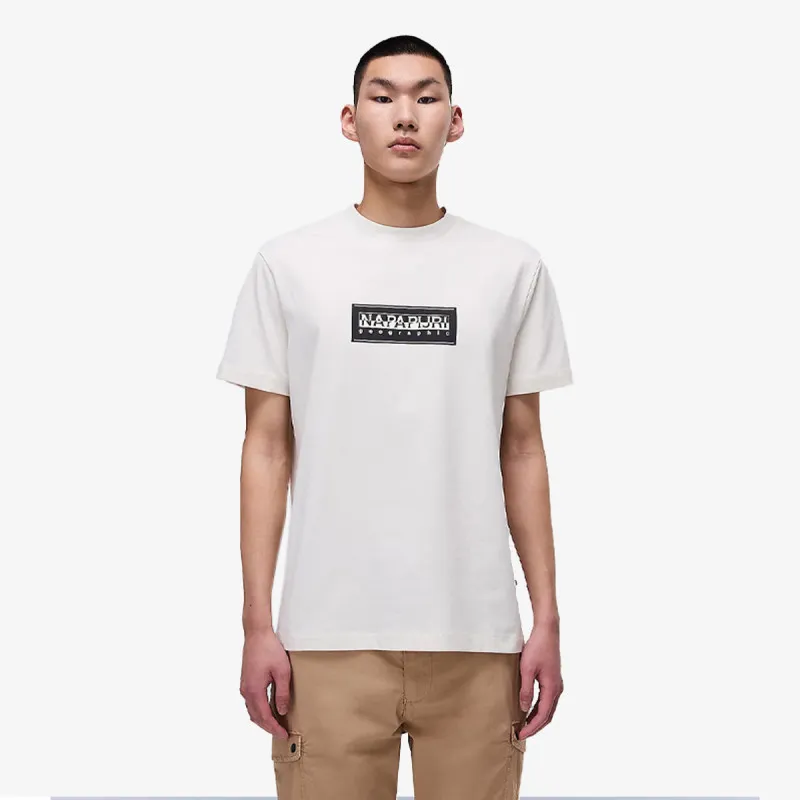 Napapijri Majica S-BOX LOGO SS N1A WHITE WHISPER 