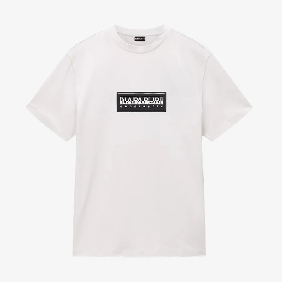Napapijri Majica S-BOX LOGO SS N1A WHITE WHISPER 