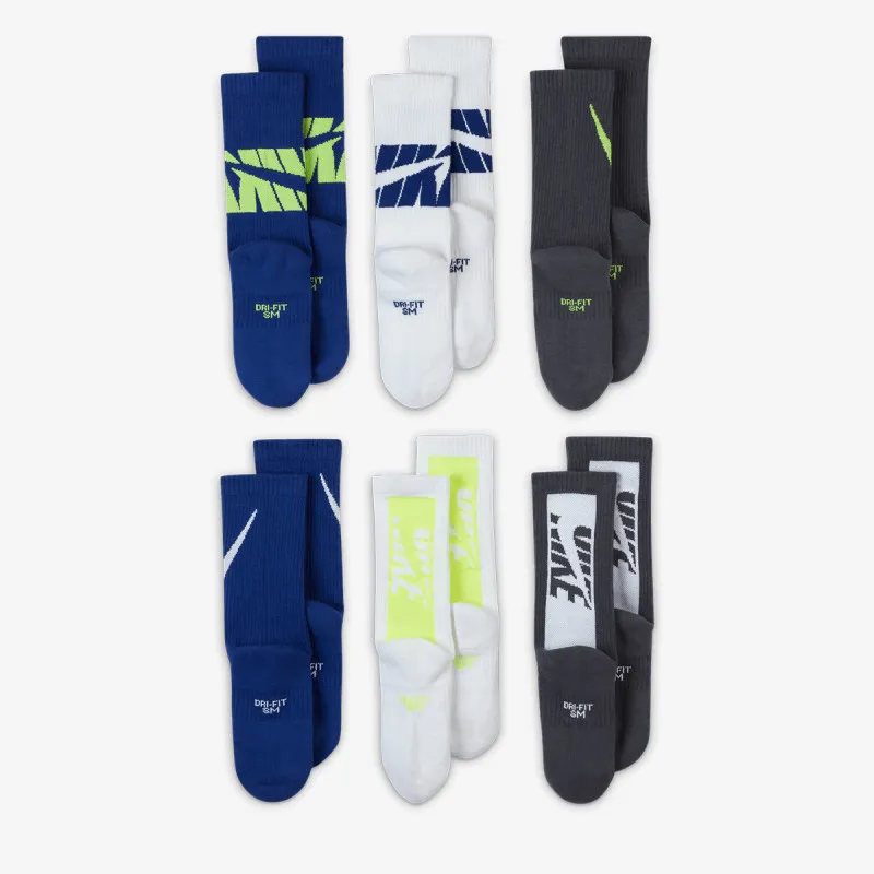 Nike Čarape Y NK ED CSH CREW 6P - 144 GFX 