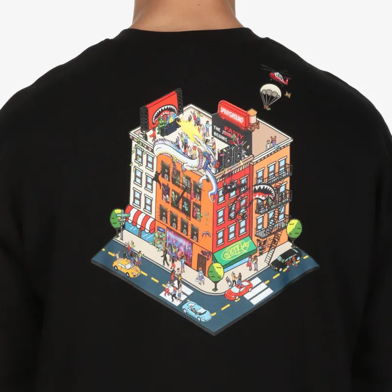 Sprayground Dukserica BLOCK PARTY CREWNECK BLK 