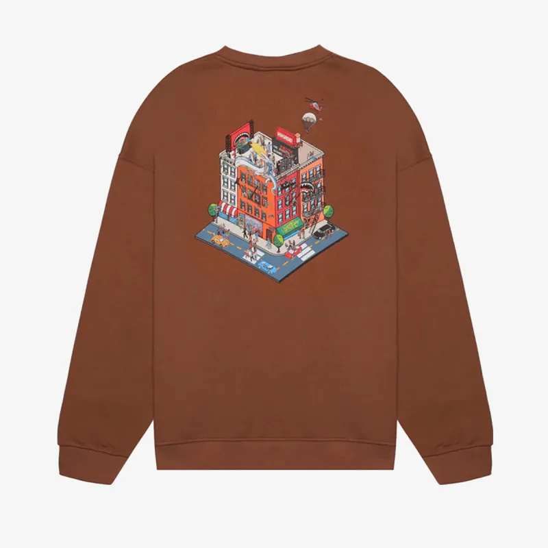 Sprayground Dukserica BLOCK PARTY CREWNECK BROWN 
