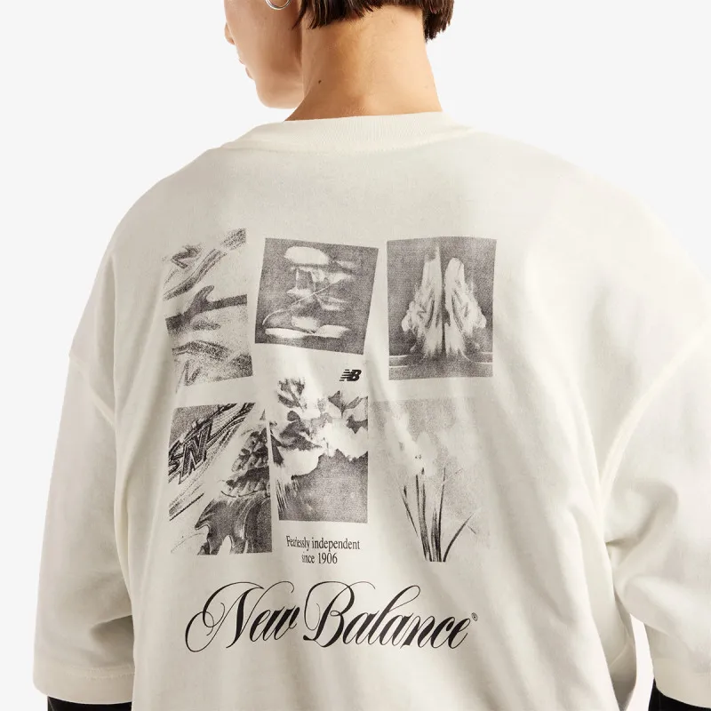 New Balance Majica Pressed Flowers Memories Oversized T-Shi 