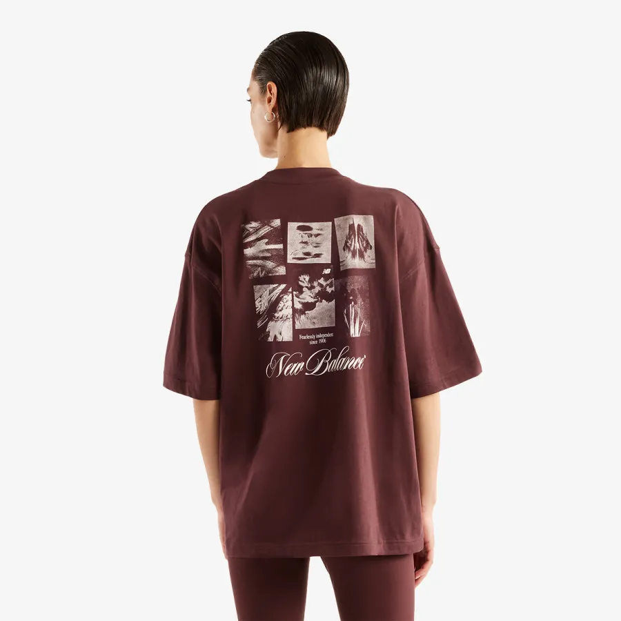 New Balance Majica Pressed Flowers Memories Oversized T-Shi 